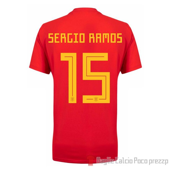 Maglia Spagna Giocatore Sergio Ramos Home 2018 - Clicca l'immagine per chiudere